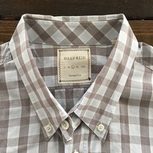 Billy Reid plaid shirt (L)